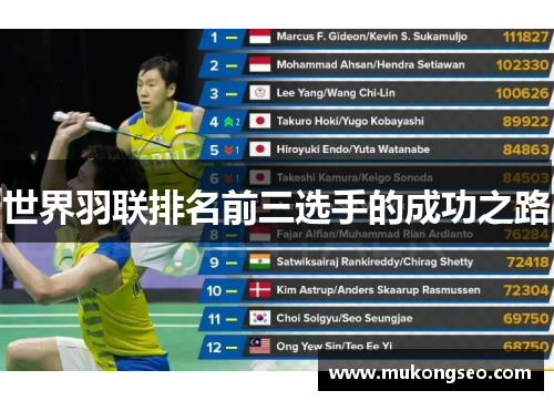 世界羽联排名前三选手的成功之路